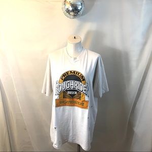 Vintage Roughrider Premium Beer Distressed T-Shirt